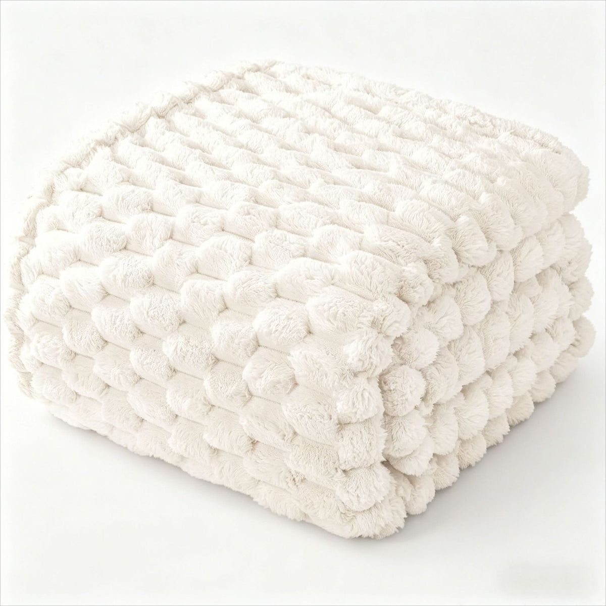 Premium Textured Plush Throw Blanket — product view 2
