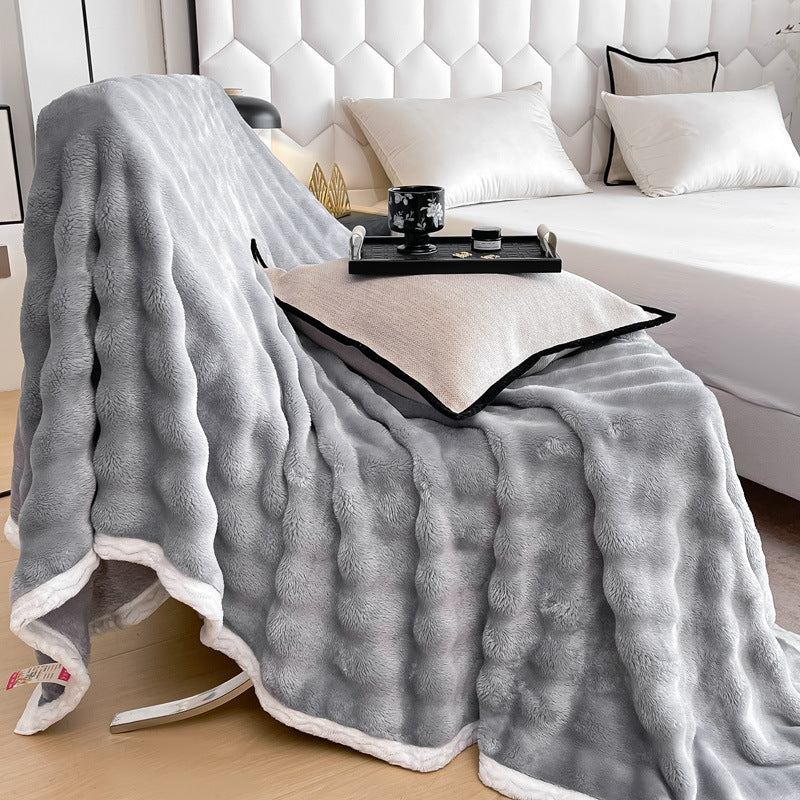 Plush Faux Fur Throw Blanket LoungeYard — product view 4