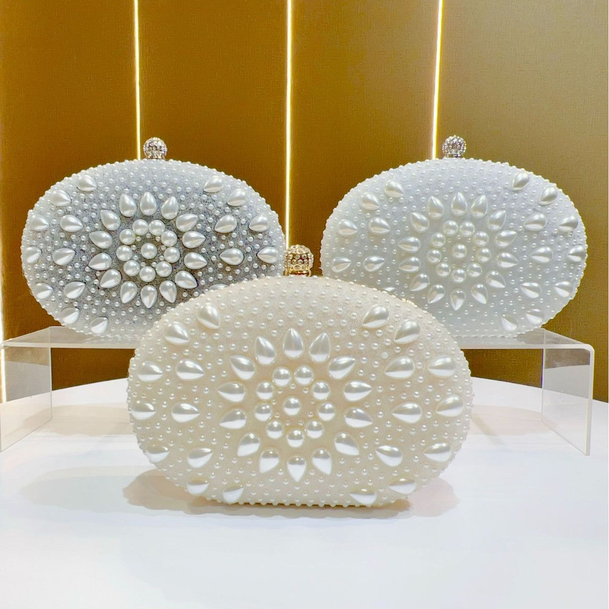 Pearl-Embellished Clutch — product view 4
