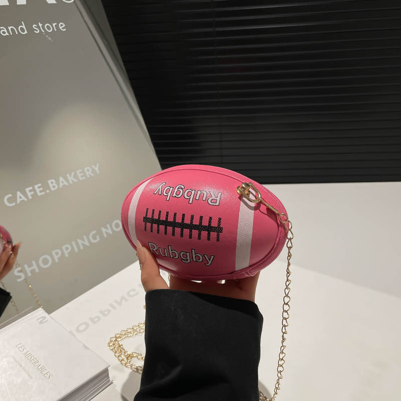 Novelty Rugby Ball Crossbody Bag — product view 1