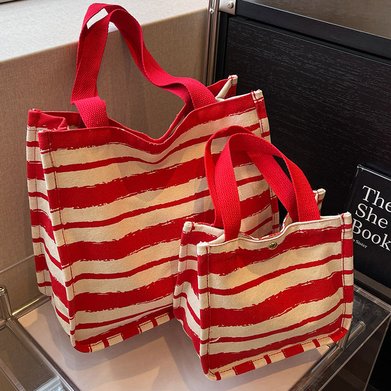 Striped Canvas Tote Bag — product view 5