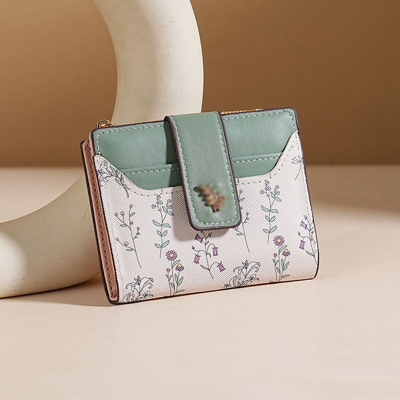 Floral Print Leather Cardholder — product view 2