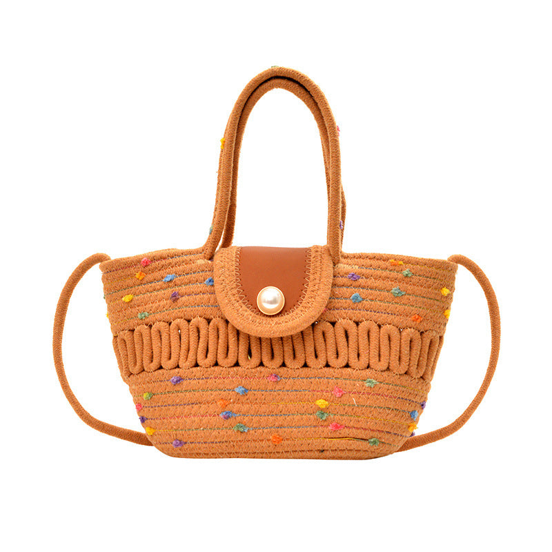 WoCharming Woven Mini Tote Bag LoungeYard — product view 5