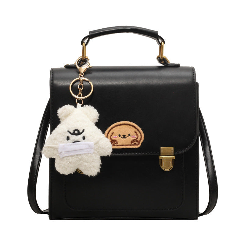 Playful Cartoon-Embroidered Satchel Bag LoungeYard — product view 5