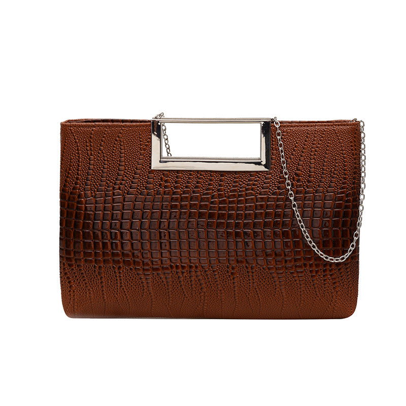 Elegant Croc-Embossed Evening Clutch — product view 1