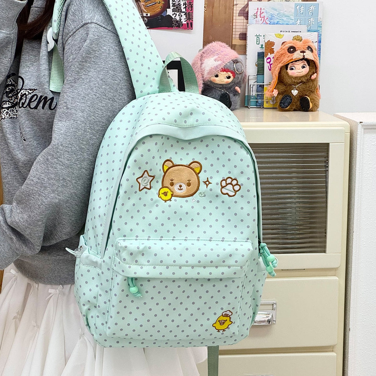 Cute Illustrated Animal-Themed Backpack LoungeYard — product view 2