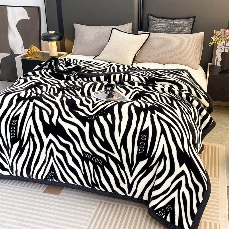 Floral Patterned Fleece Throw Blanket LoungeYard — product view 6