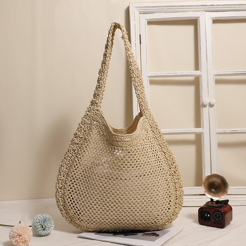 Hand-knotted net tote bag LoungeYard — product view 3