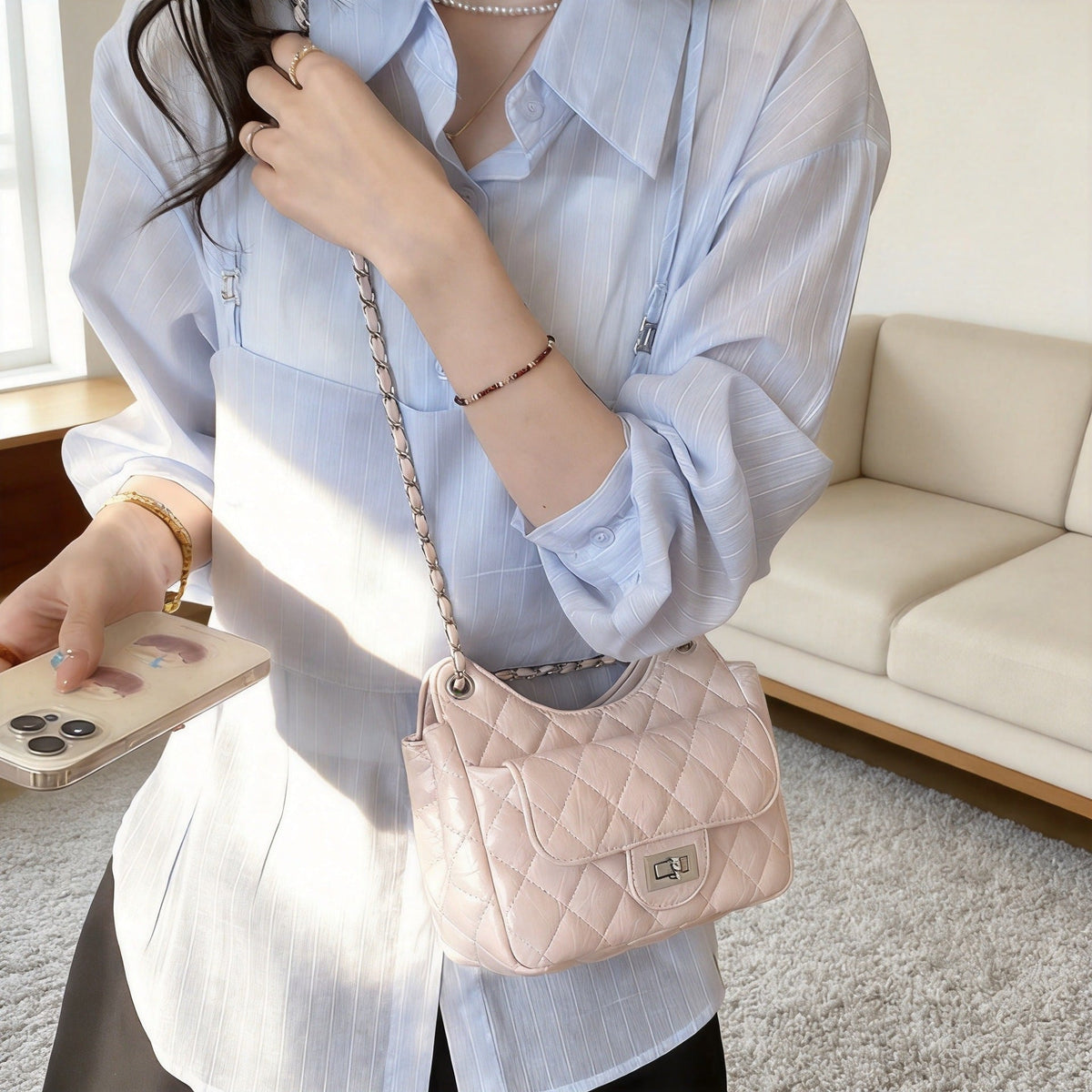 Quilted Evening Shoulder Bag LoungeYard — product view 4