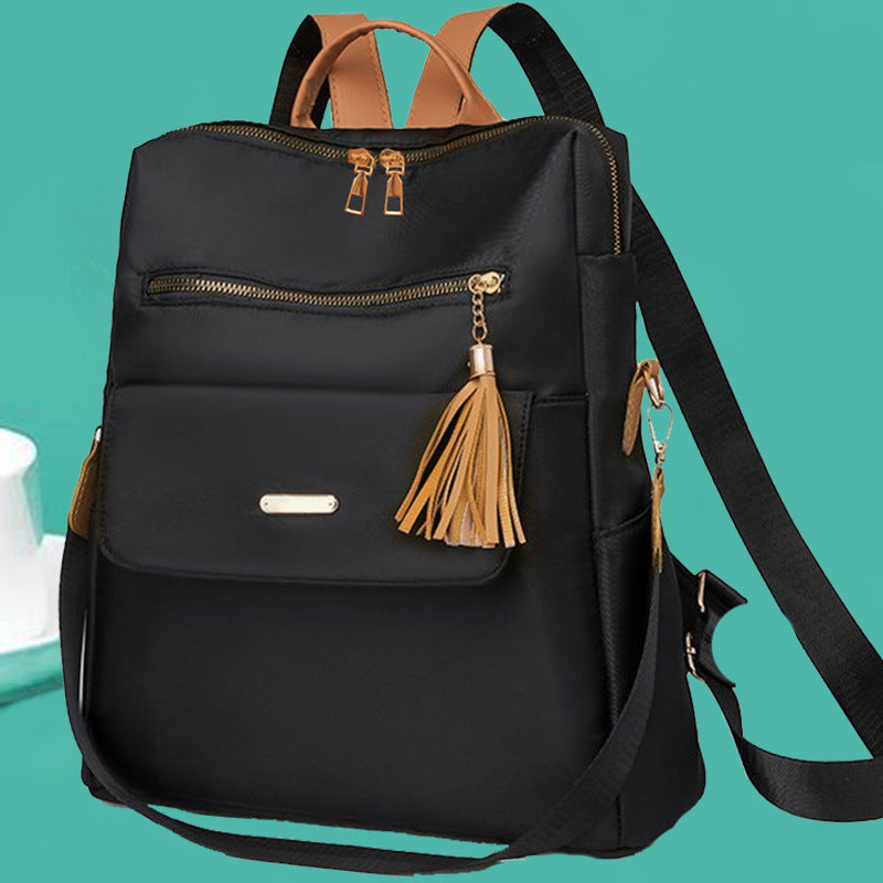 Multi-Functional Backpack with Decorative Tassel LoungeYard — product view 3