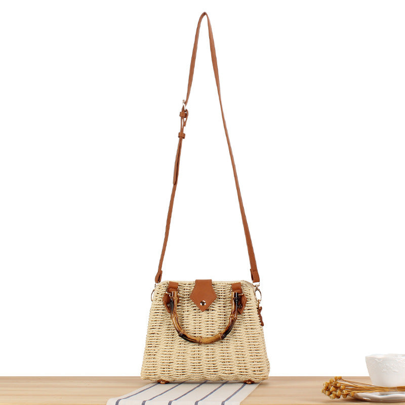 Handbag with Modern Woven Design and Adjustable Shoulder Strap LoungeYard — product view 1