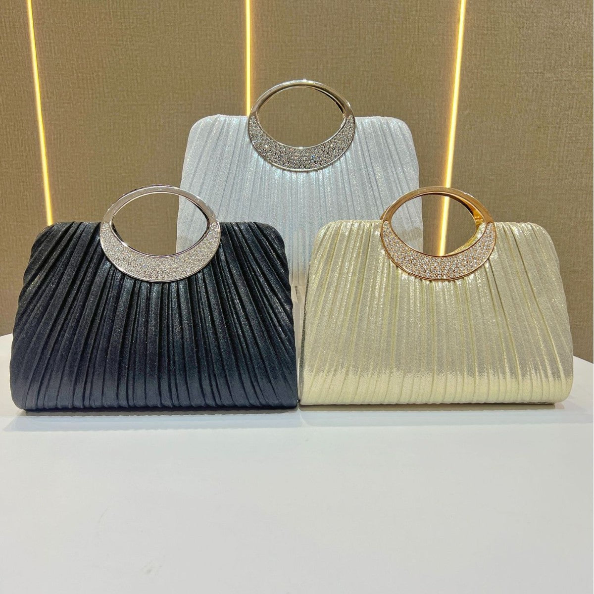 Elegant Pleated Evening Clutch — product view 4