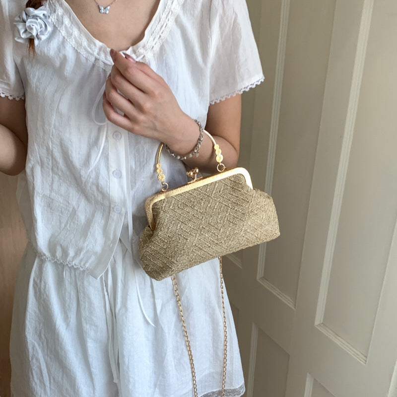 Vintage-Inspired Textured Crossbody Bag LoungeYard — product view 1