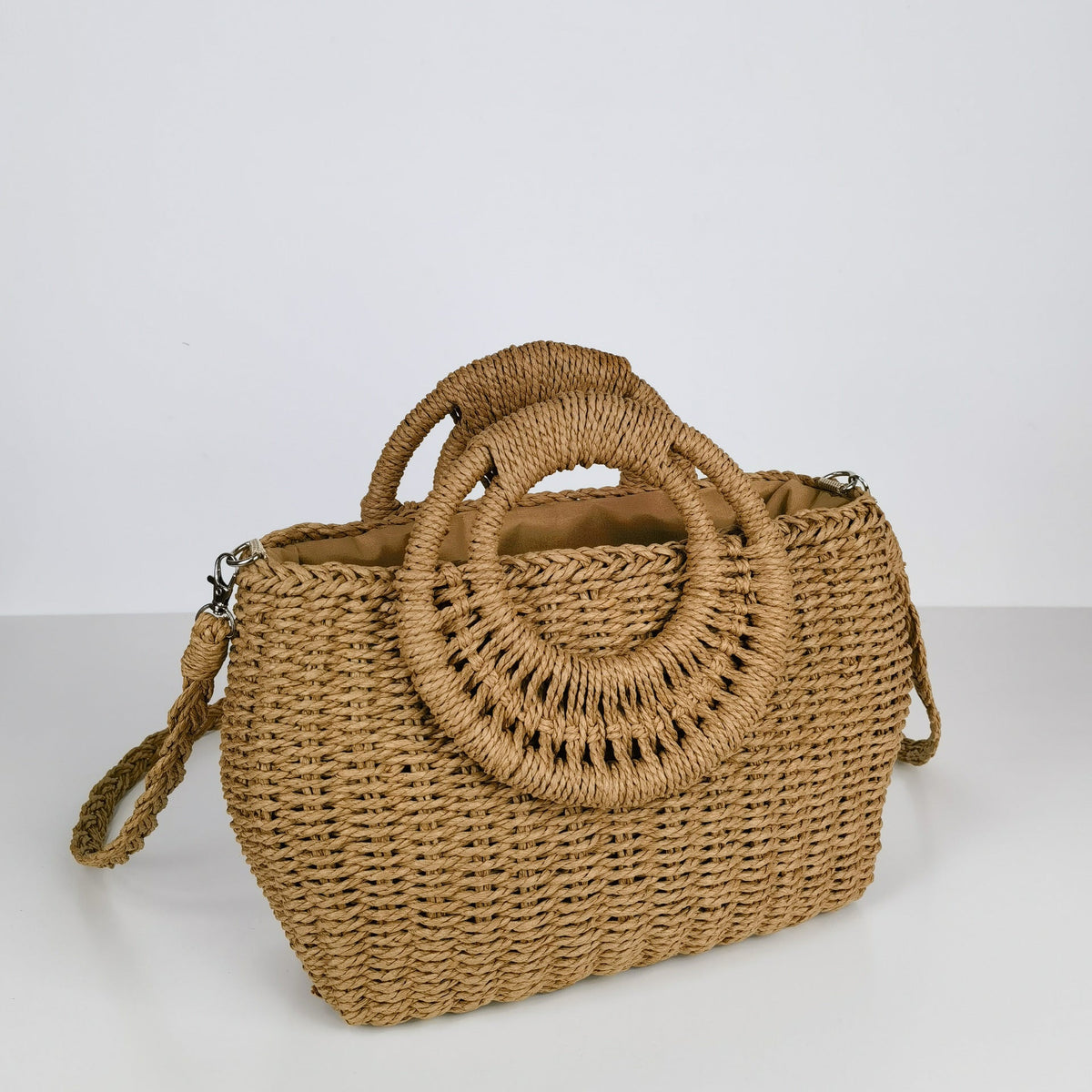 Handcrafted rattan bag with shoulder strap LoungeYard — product view 3