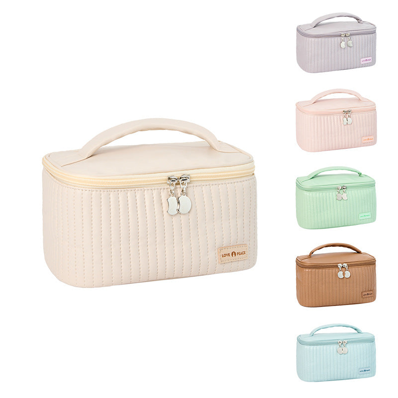 Textured Travel Cosmetic Case LoungeYard — product view 3