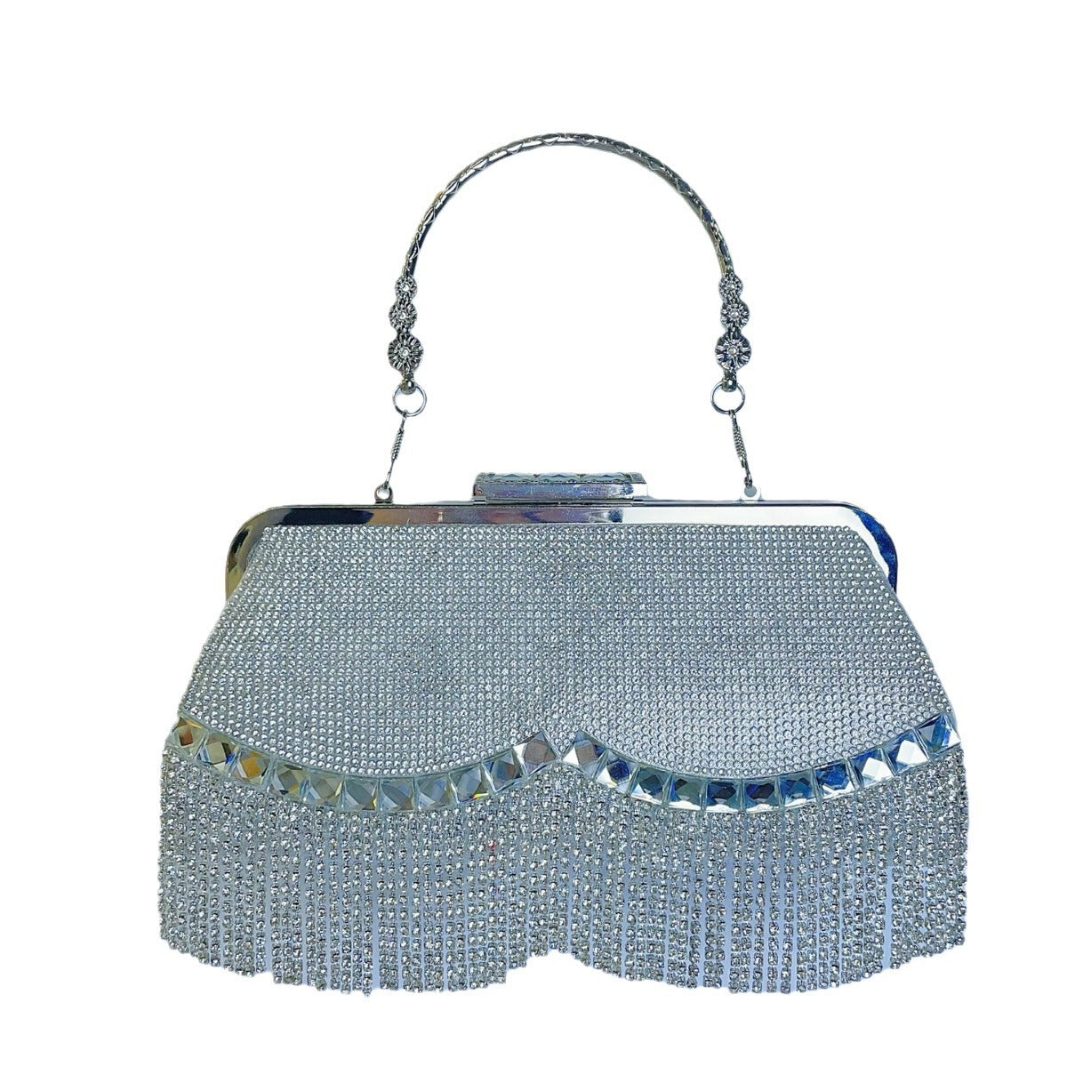 Rhinestone Fringed Evening Clutch — product view 5