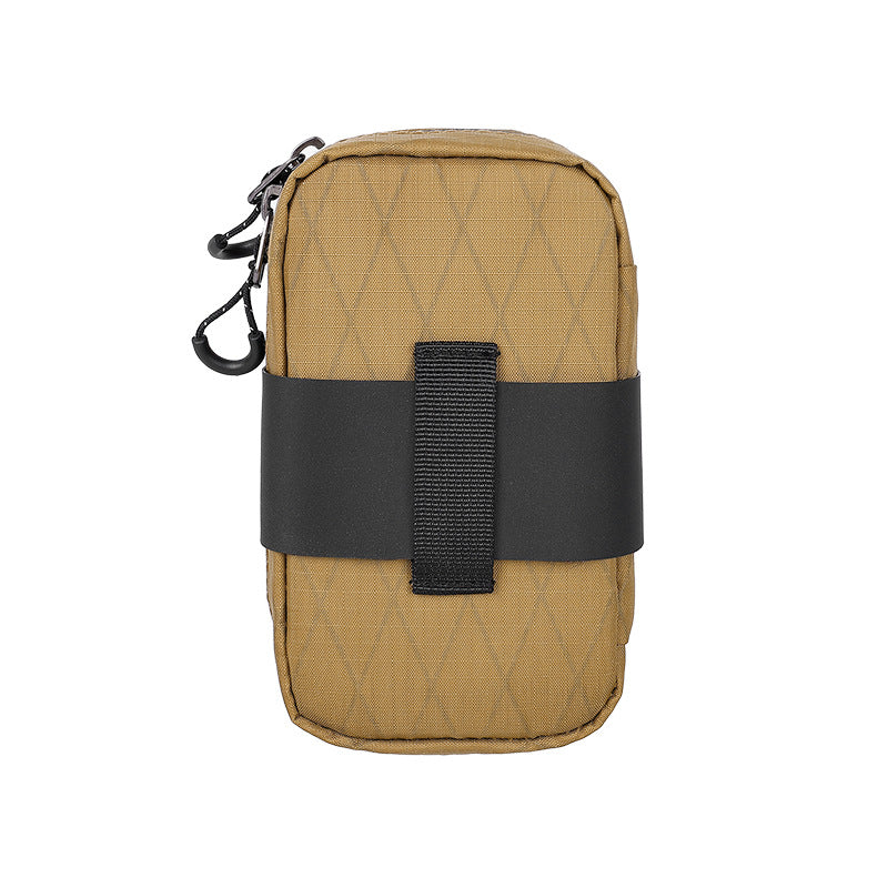 compact ripstop travel organizer pouch with dual-zip compartments and side carry loop LoungeYard — product view 4