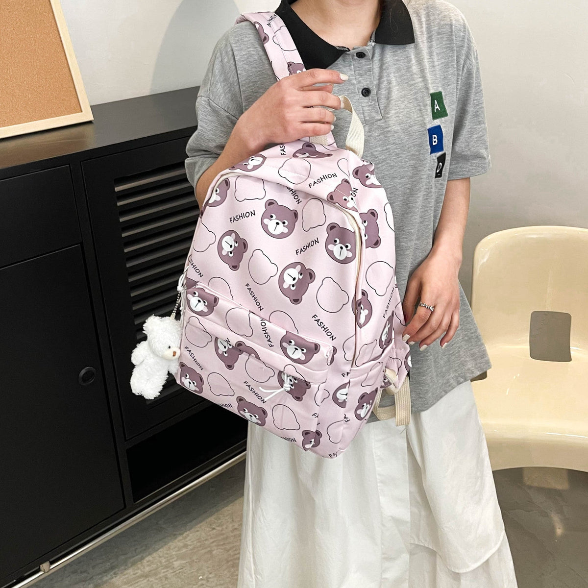 Cute Cartoon Themed Backpack LoungeYard — product view 3