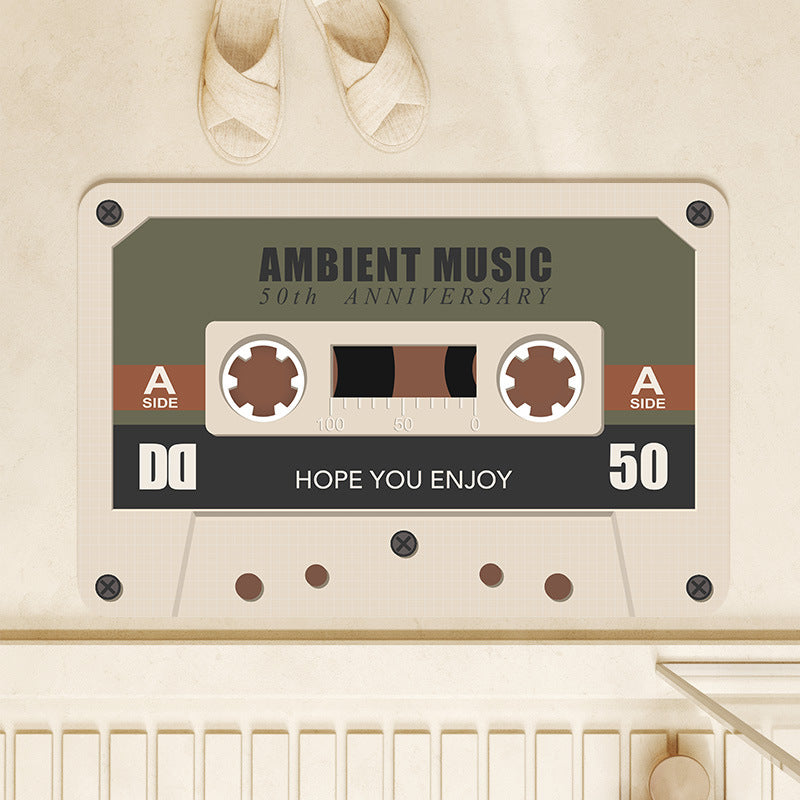Retro Cassette Tape Bath Mat LoungeYard — product view 3