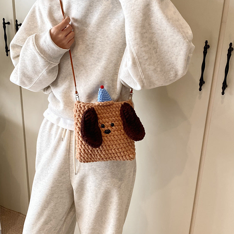 Cute Dog-Themed Plush Handbag — product view 5