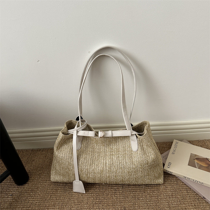 Woven Straw Shoulder Bag — product view 2