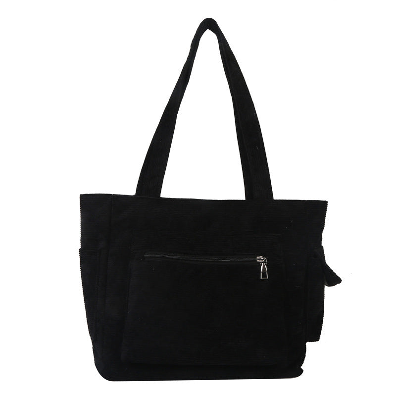 Corduroy Structured Tote Bag — product view 2