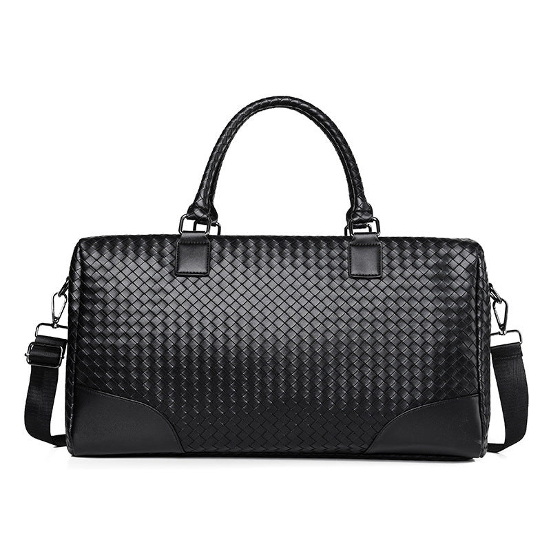 Premium Woven Leather Duffel Bag LoungeYard — product view 4