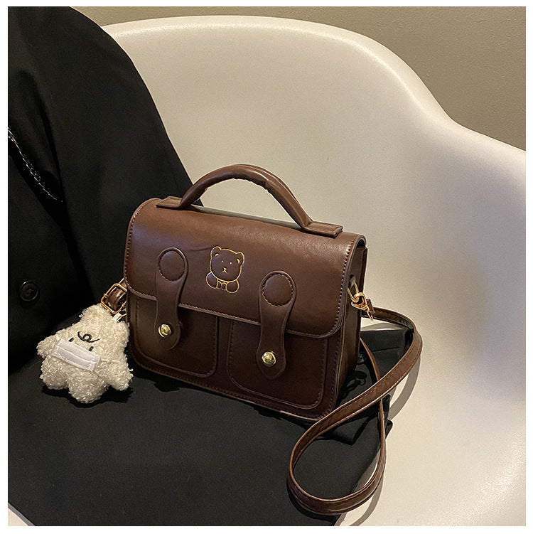 Cute Cartoon-Embellished Mini Satchel — product view 2