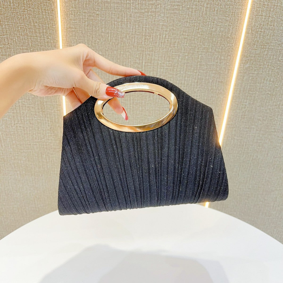 Pleated Evening Handbag — product view 7