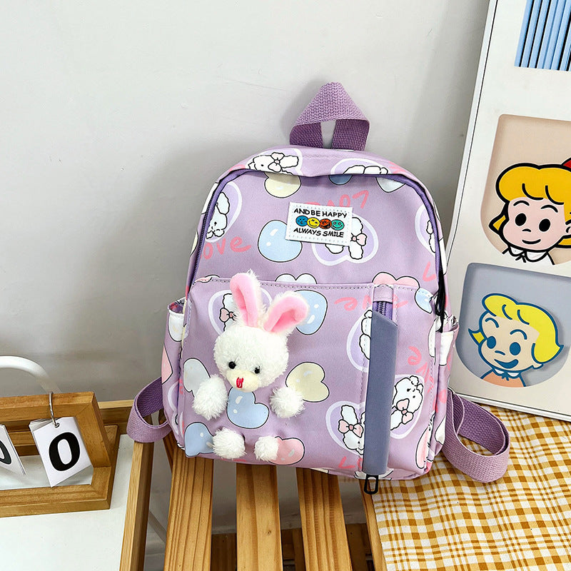 Cute Plush Bunny-Themed Mini Backpack LoungeYard — product view 5