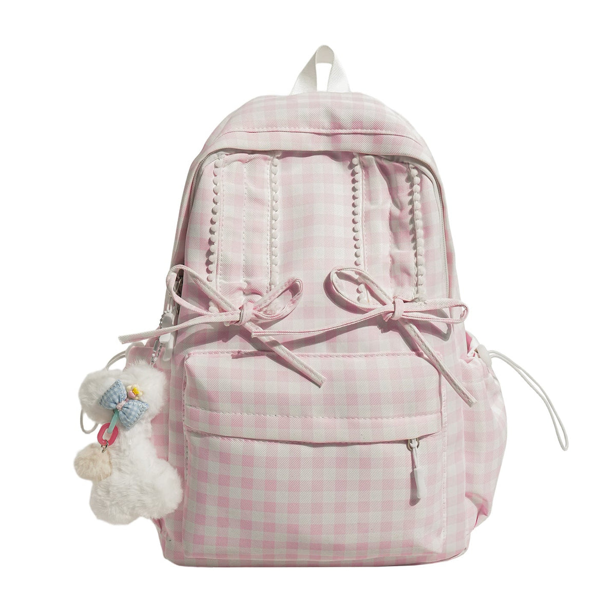 Charming Checked Pattern Backpack LoungeYard — product view 5