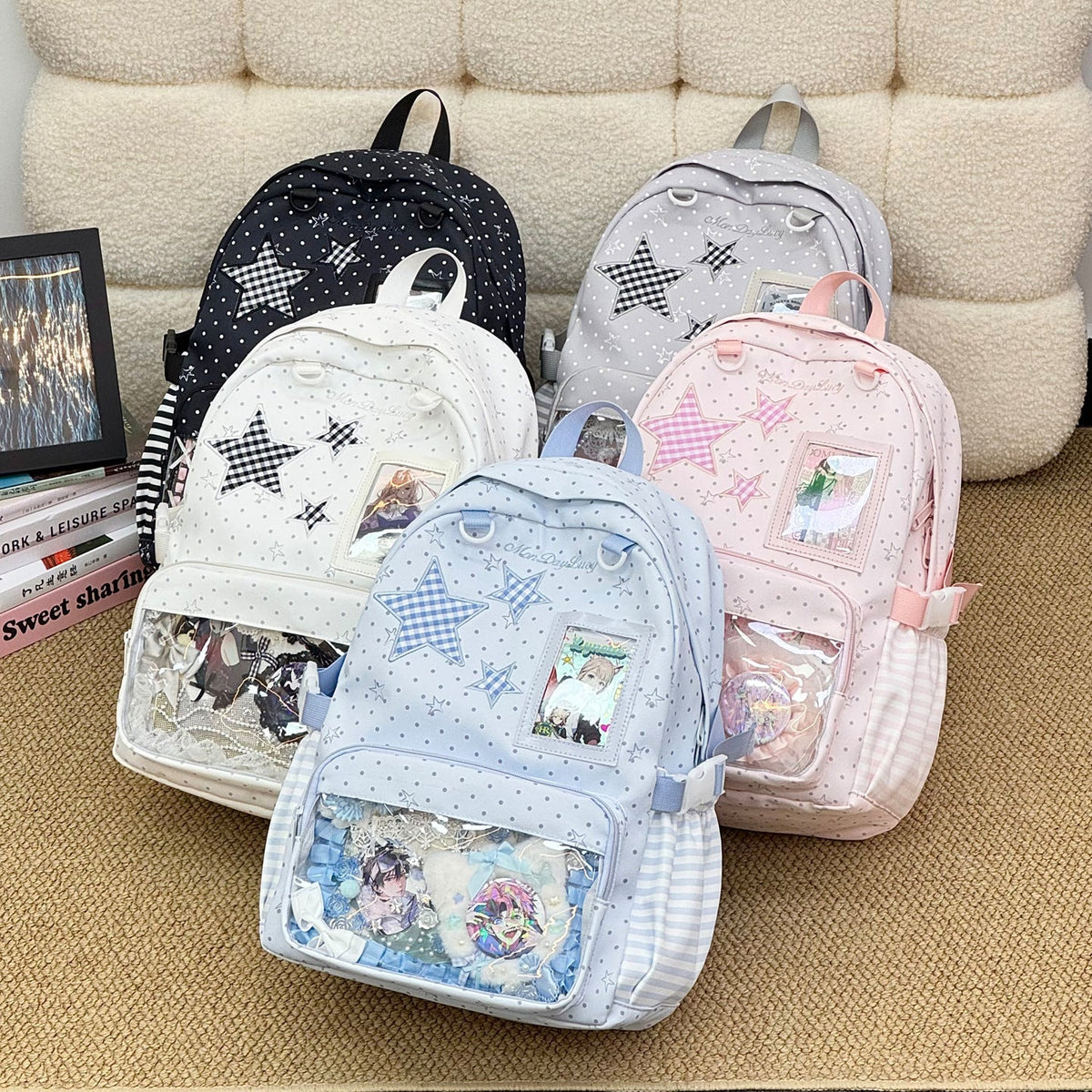 Star-Embellished Decorative Backpack LoungeYard — product view 4