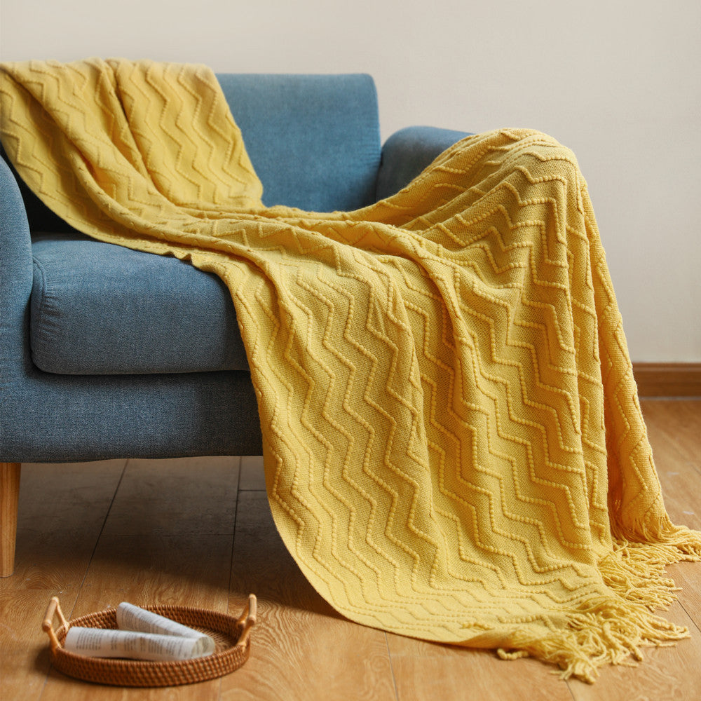 Cozy Textured Throw Blanket LoungeYard — product view 5