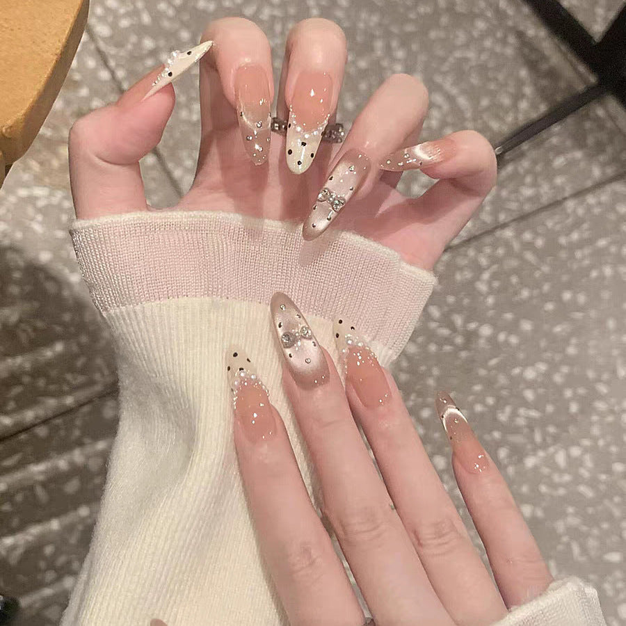 Crystal-Adorned Elegant Stiletto Nail Tips — product view 4