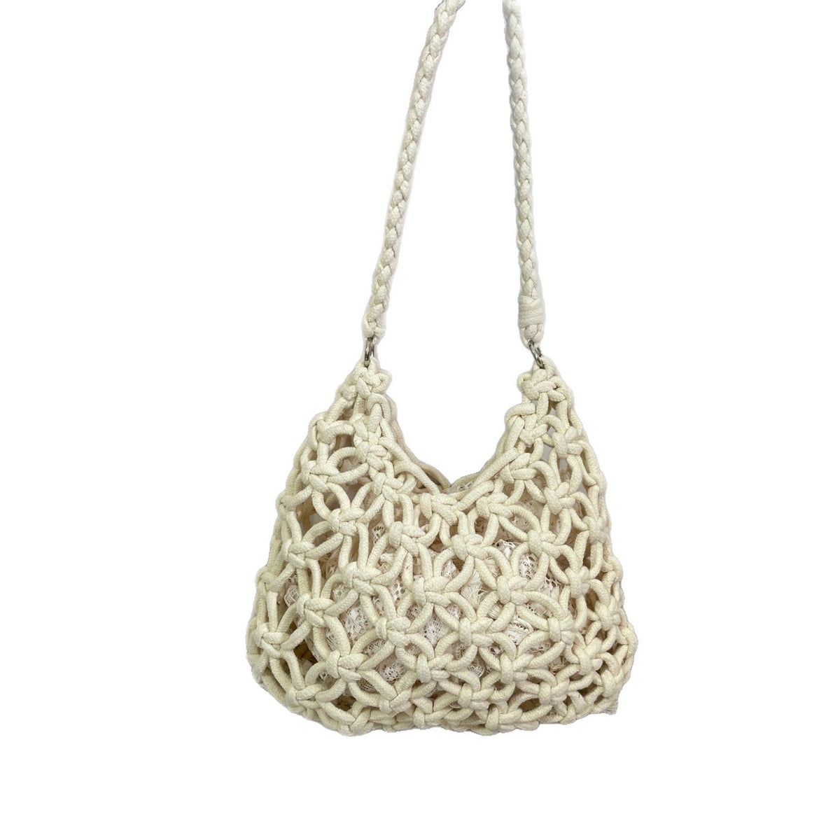 Fashionable Macrame Tote Bag LoungeYard — product view 5