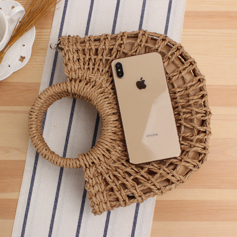 Handmade wicker bag in Boho style LoungeYard — product view 2