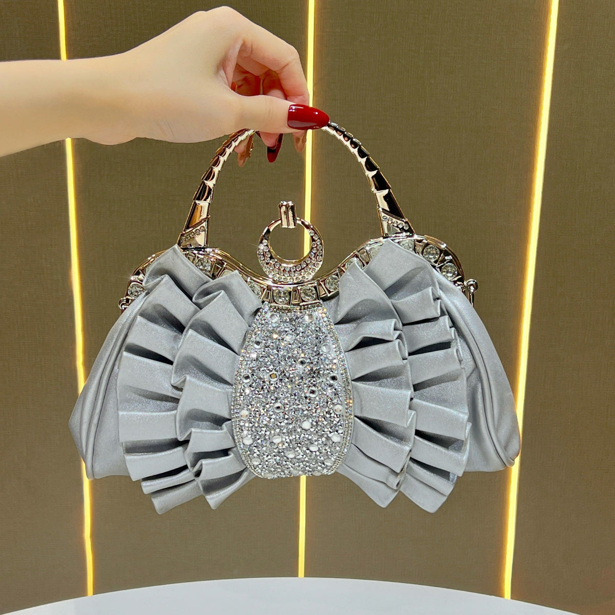 Ruffled Evening Handbag — product view 5