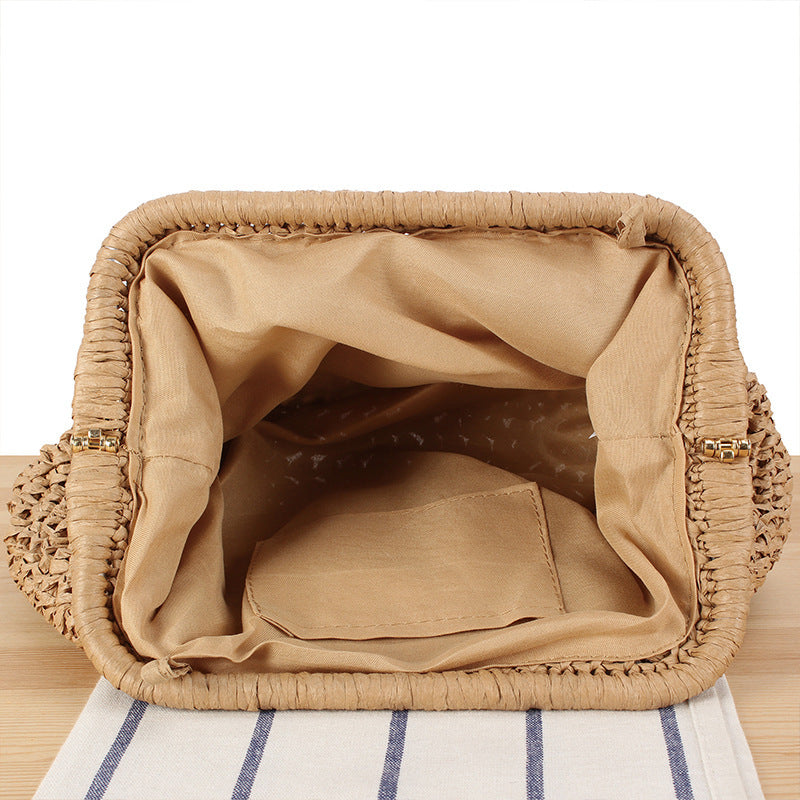 Braided Clutch with Pearl Accent LoungeYard — product view 3