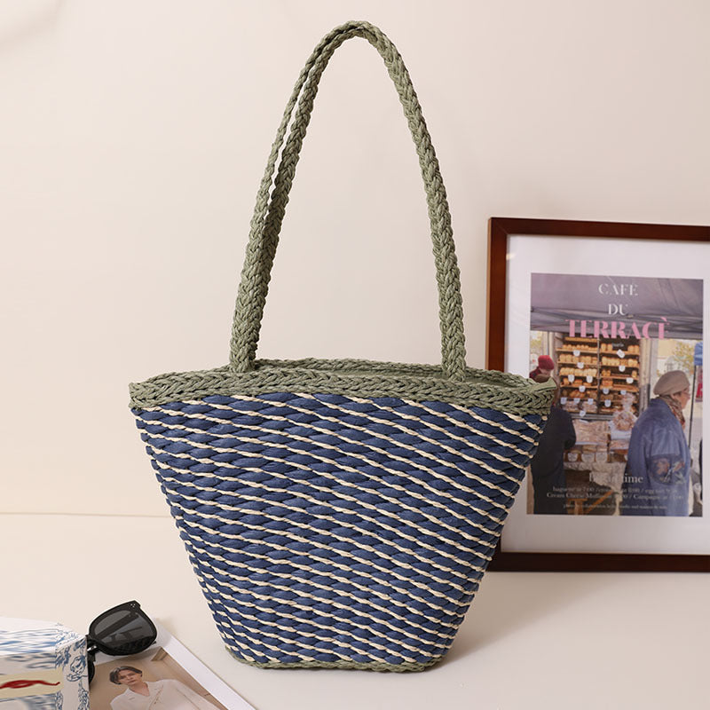 Braided Beach Bag with Wide, Sturdy Handles LoungeYard — product view 6