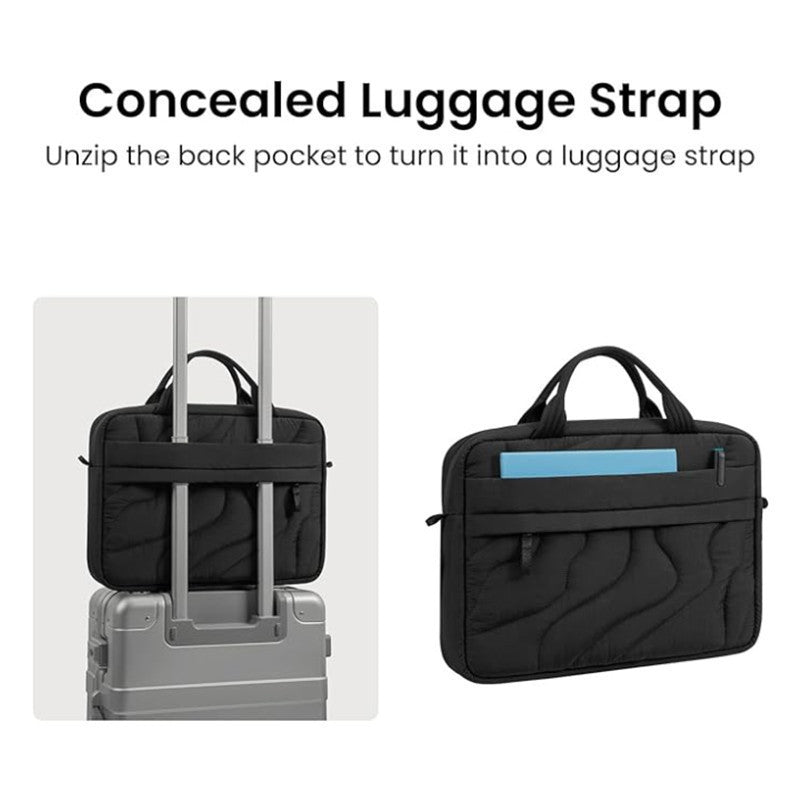 Padded Laptop Bag with Stylish Wave Pattern LoungeYard — product view 3