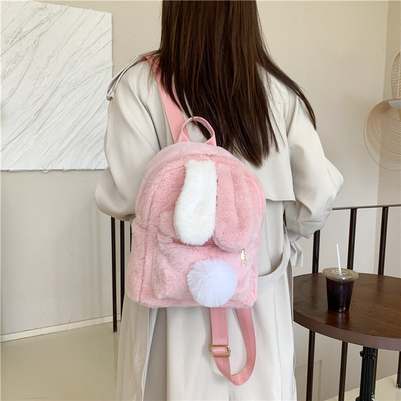 Plush Backpack with Animal Ears LoungeYard — product view 3