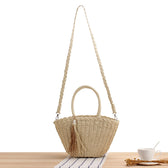 Braided crossbody bag with tassel decoration LoungeYard