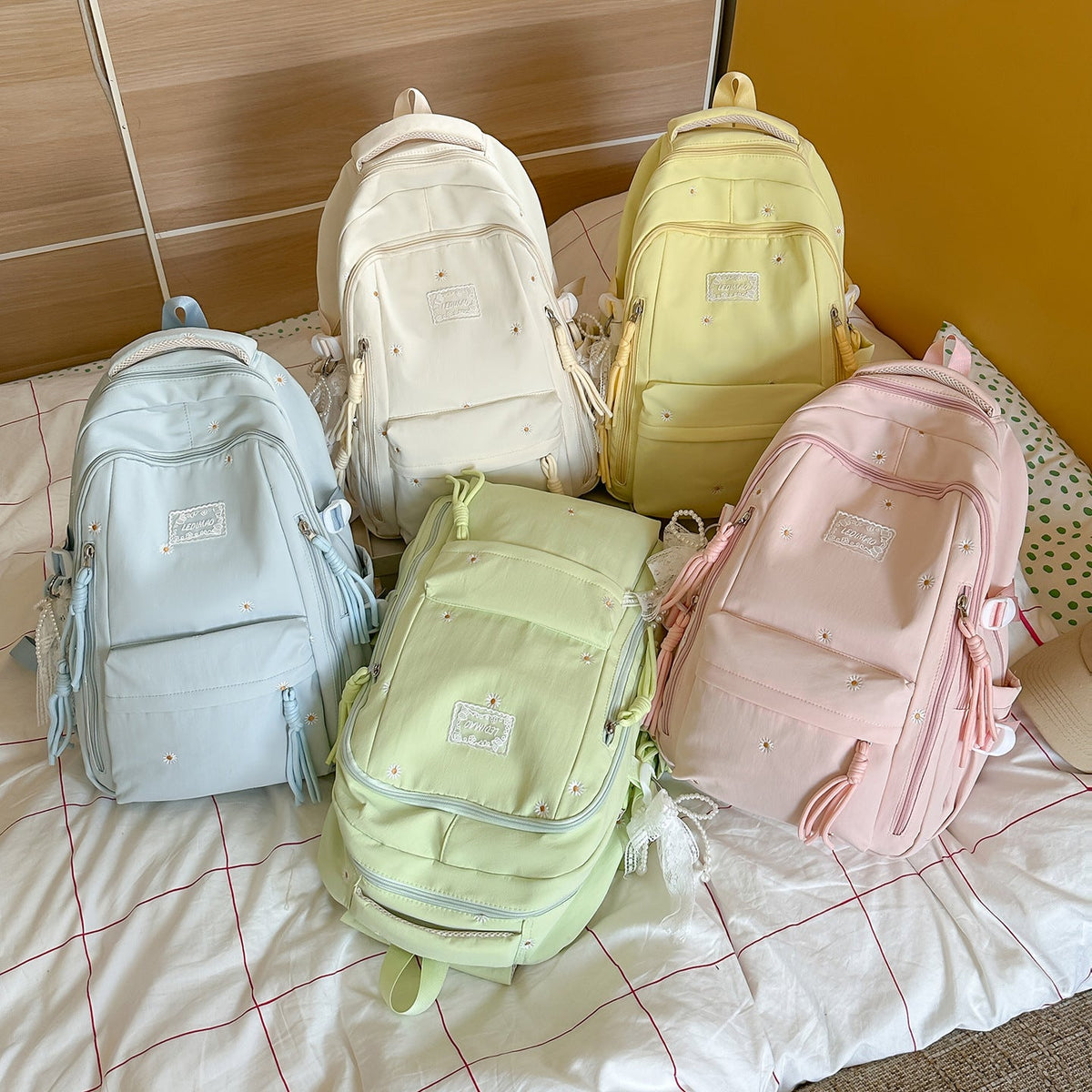 Decorative Floral Embellished Backpack LoungeYard — product view 4