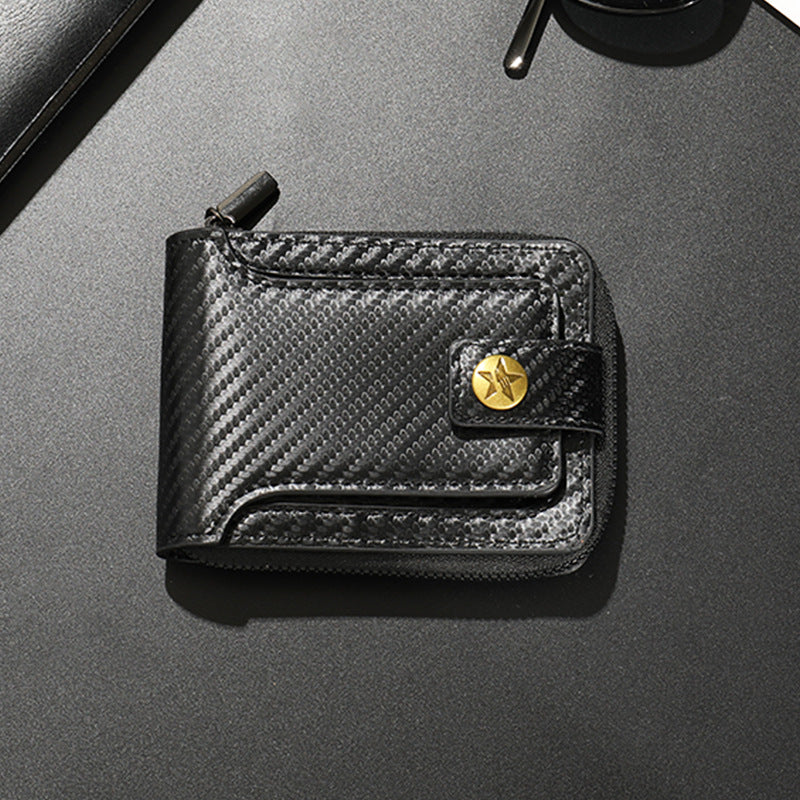 Compact Carbon Fiber Zip Wallet LoungeYard — product view 7