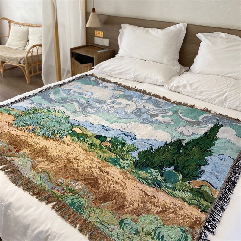 Artistic Landscape Tapestry Throw — product view 4