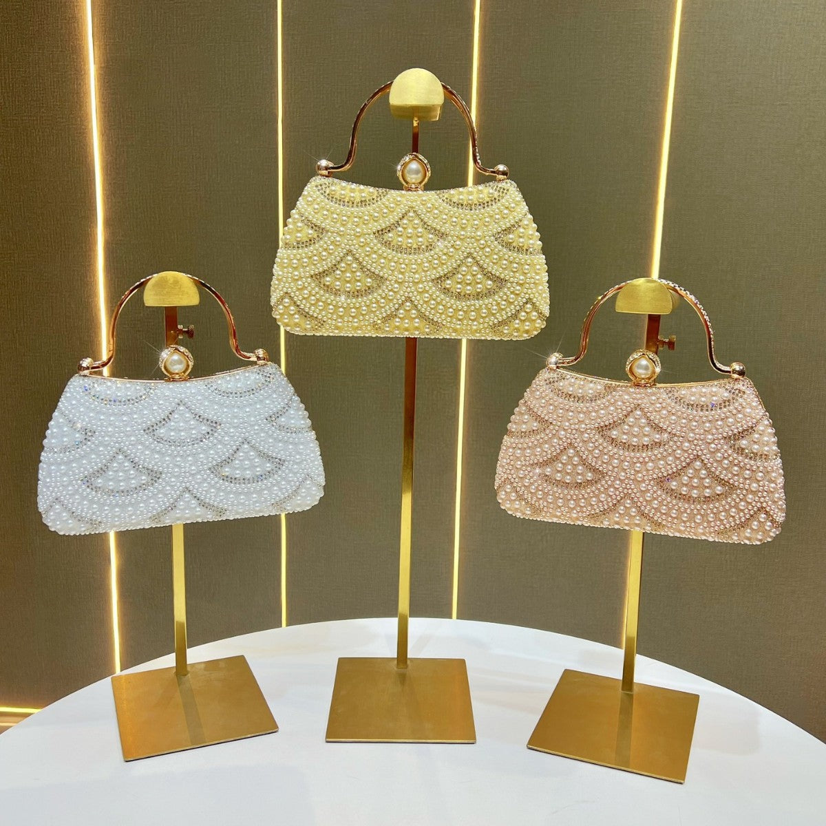Vintage Pearl-Embellished Handbag — product view 4