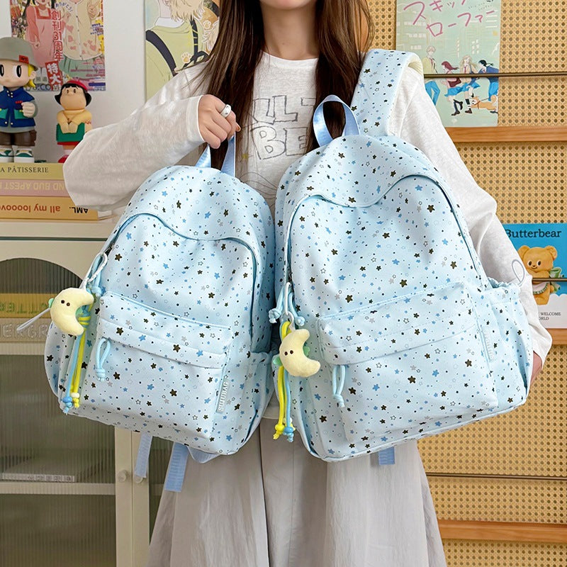 Fun Star-Patterned Backpack LoungeYard — product view 1
