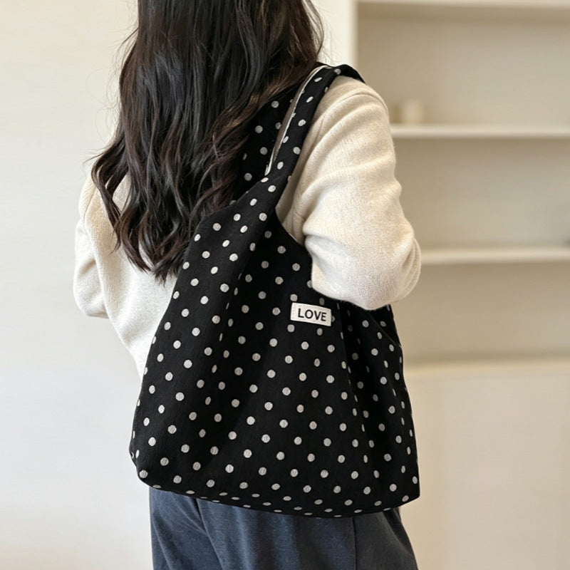 Casual Polka Dot Tote Bag LoungeYard — product view 2