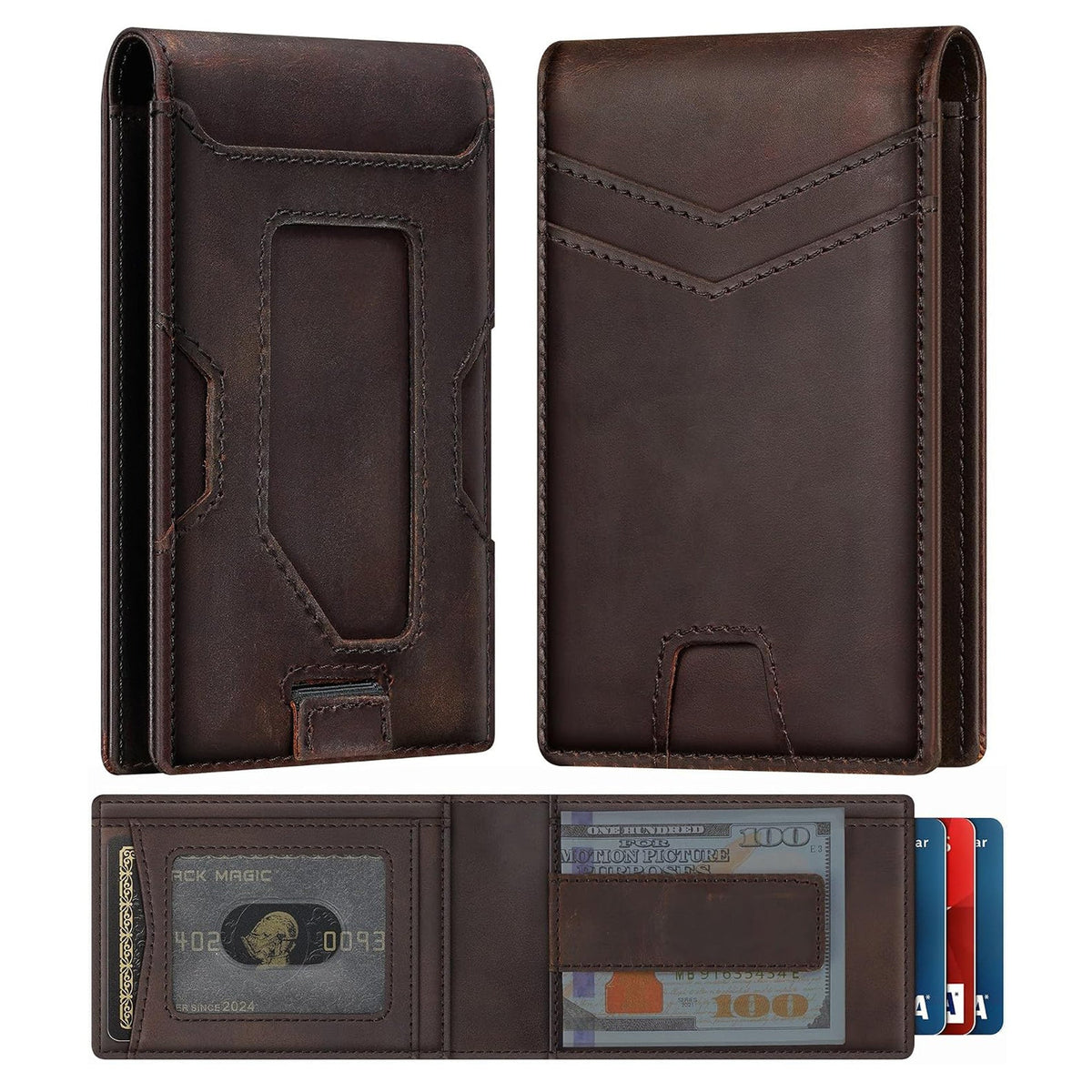 Premium RFID-Blocking Leather Cardholder LoungeYard — product view 6