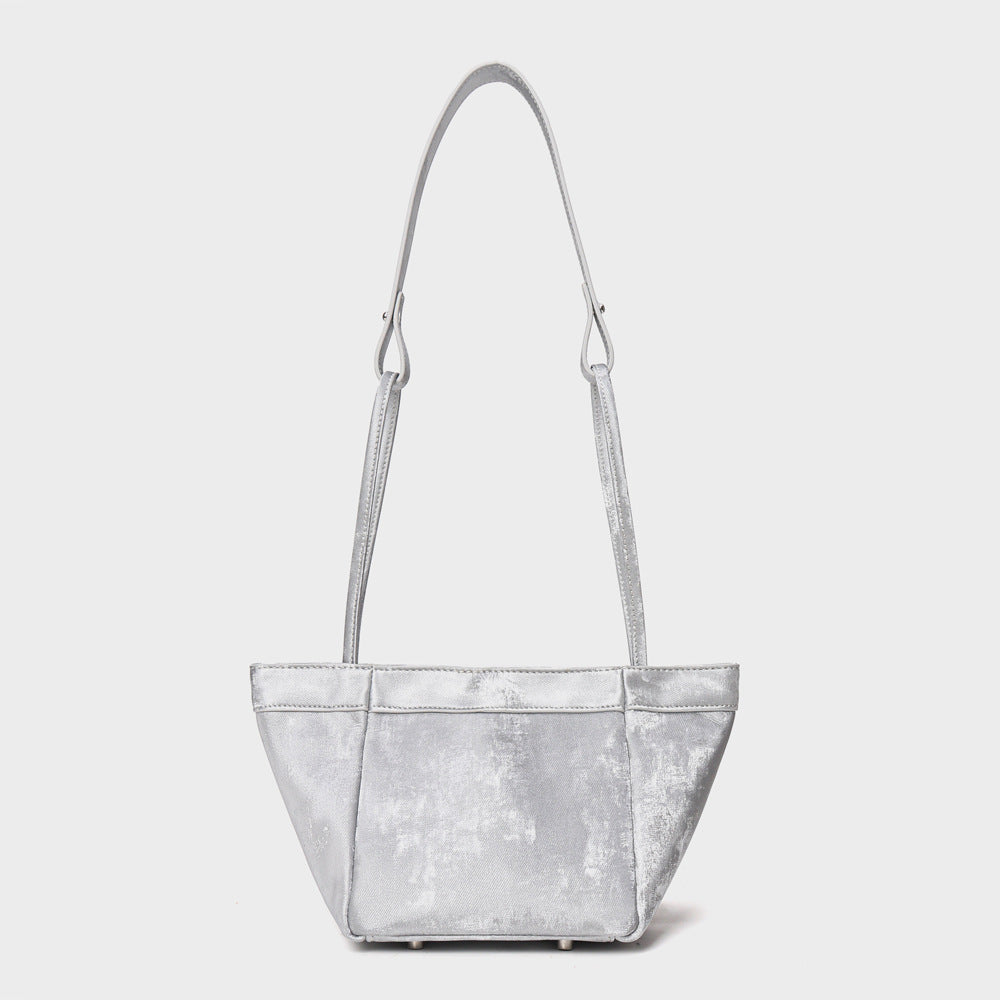Velvet Drawstring Bucket Bag with Adjustable Strap — product view 3